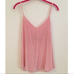 Reformation Light Pink Velvet Top